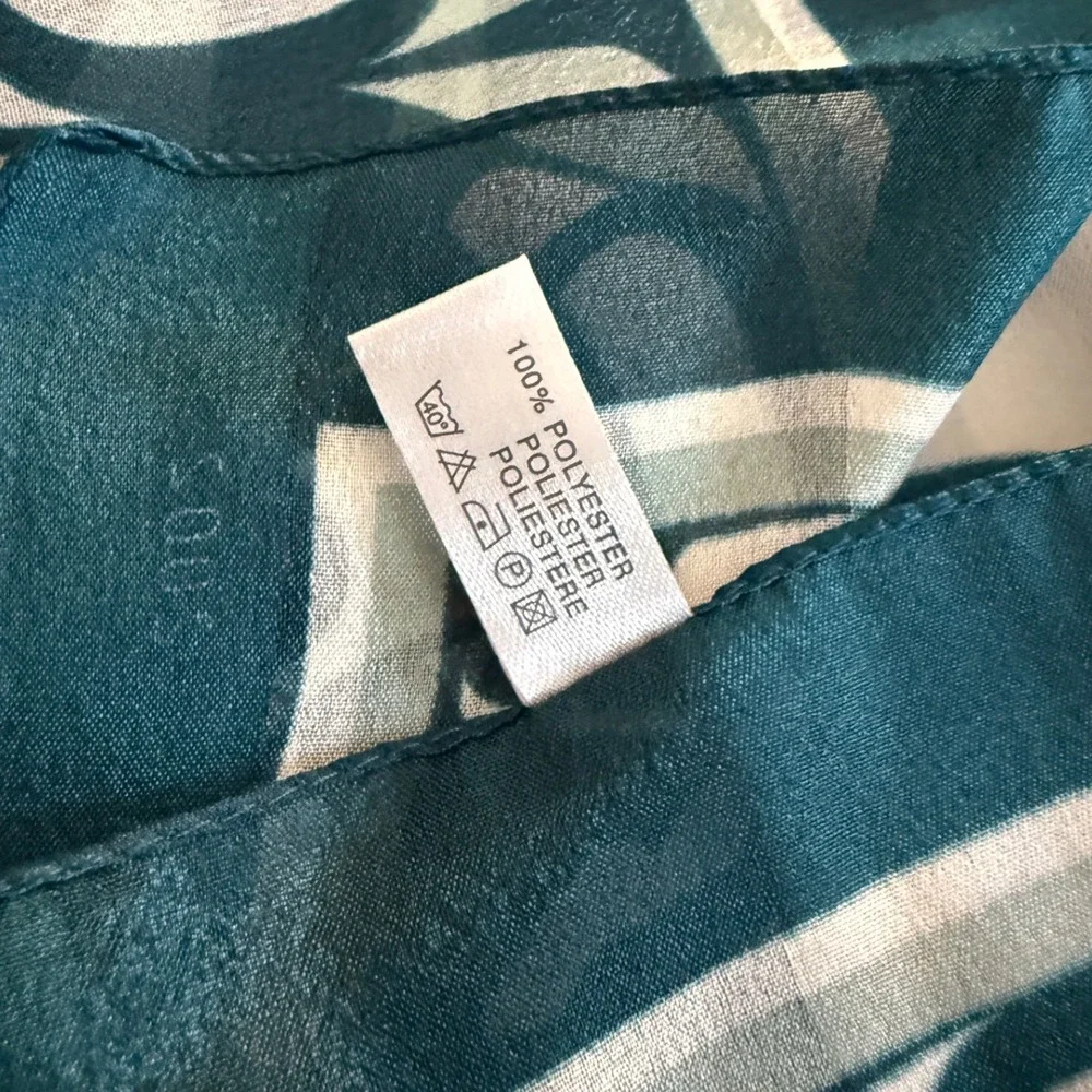 Magenta Designs Keith Tait Northwest Coast Art Scarf Teal Blue 2002